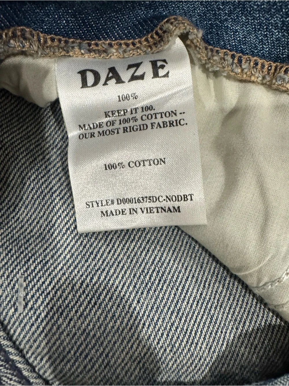 NWT🔖 DAZE Denim Kickback Waistless Palazzo Jeans 24 Wide Leg Indigo - Picture 12 of 16